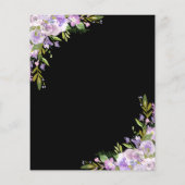 バジェットパープルフローラ結婚式招待状 (裏面)