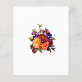 バジェットパープルブルゴーニュフローラ90th誕生日招待状 (裏面)