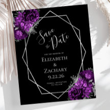 バジェットパープルプラムシルバーフローラブラック結婚ズ