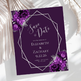 バジェットパープルプラムシルバー結婚フローラ