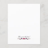 バジェットパープルボタニカルブライダルシャワー招待 (裏面)