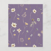 バジェットパープルボホワイルドフラワーブライダルシャワー (裏面)