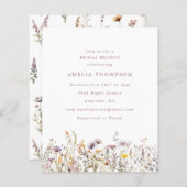 バジェットパープルワイルドフラワー縁どブライダルシャワー (正面/裏面)