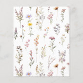 バジェットパープルワイルドフラワー縁どブライダルシャワー (裏面)