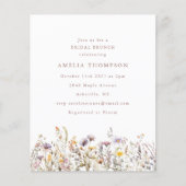 バジェットパープルワイルドフラワー縁どブライダルシャワー (正面)