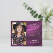 バジェットパープル大理石の葬儀サンキューカード写真 (スタンド正面)