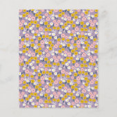 バジェットパープル春フローラベビーシャワー招待状 (裏面)