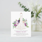 バジェットパープル結婚フローラのドレスブライダルシャワー (スタンド正面)