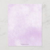 バジェットパープル結婚フローラのドレスブライダルシャワー (裏面)