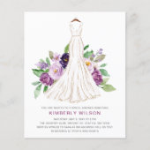 バジェットパープル結婚フローラのドレスブライダルシャワー (正面)