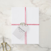 バジェットパープル花模様ブリジガートンブライダルシャワー ギフトタグ (より糸付き)