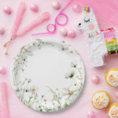 バジェットパープル花模様ブリジガートンブライダルシャワー ペーパープレート (パーティー)