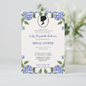 バジェットパープル花模様ブリジガートンブライダルシャワー 招待状 (スタンド正面)