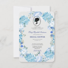 バジェットパープル花模様ブリジガートンブライダルシャワー 招待状