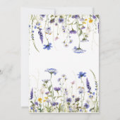 バジェットパープル花模様ブリジガートンブライダルシャワー 招待状 (裏面)