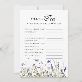 バジェットパープル花模様ブリジガートンブライダルシャワー 招待状