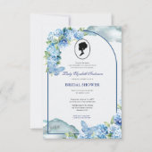 バジェットパープル花模様ブリジガートンブライダルシャワー 招待状 (正面)