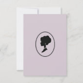 バジェットパープル花模様ブリジガートンブライダルシャワー 招待状 (裏面)