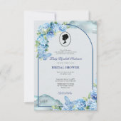 バジェットパープル花模様ブリジガートンブライダルシャワー 招待状 (正面)