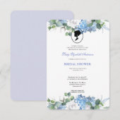 バジェットパープル花模様ブリジガートンブライダルシャワー 招待状 (正面/裏面)