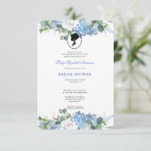 バジェットパープル花模様ブリジガートンブライダルシャワー 招待状 (スタンド正面)