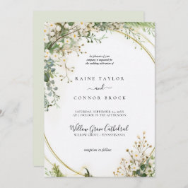 バジェットパープル花模様ブリジガートン結婚ズ 招待状