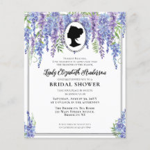 バジェットパープル花模様リージェンシーエラブライダルシャワー