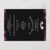 バジェットパープル踊りスケルトンハロウィーン ポストカード (裏面)