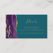 バジェットパープル金ゴールドアゲートティール（緑がかった色）結婚ズのウェブサイト エンクロージャーカード (正面)