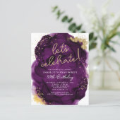 バジェットパープル金ゴールドグリッターアルコールインク誕生日 (スタンド正面)