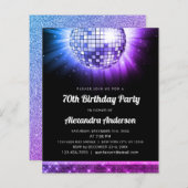 バジェットパープル70th誕生日パーティー70sディスコボール (正面/裏面)