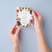 バジェットパープル&ピンクフローラブライダルシャワーV2大 チラシ (手)