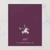 バジェットパープル&ホワイト結婚フローラ – パープル (裏面)