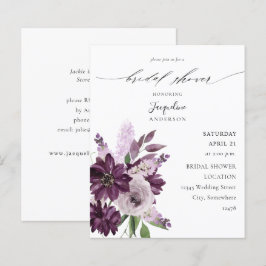 バジェットパープル&ラベンダーフローラブライダルシャワー
