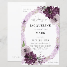 バジェットパープル&ラベンダーフローラ結婚リングや輪のMED