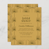 バジェットパームリーフボタニカルマスタードブライダルシャワー (正面/裏面)
