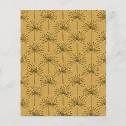 バジェットパームリーフボタニカルマスタードブライダルシャワー (裏面)