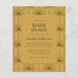 バジェットパームリーフボタニカルマスタードブライダルシャワー