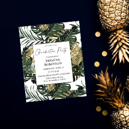 バジェットパームリーフ&金ゴールド卒業パーティー チラシ