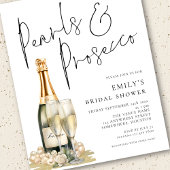 バジェットパールスプロセッコガラスブライダルシャワーインヴィット