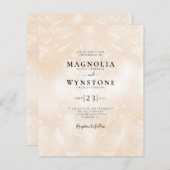 バジェットパールダマスウェディング招待状 (正面/裏面)