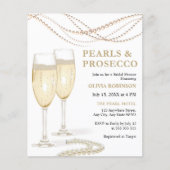 バジェットパール&プロセッコブライダルシャワー招待状 (正面)
