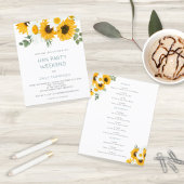 バジェットヒマワリの旅程ウィークエンドヘンド招待状