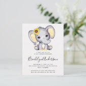バジェットヒマワリ象ベビーシャワー招待状 (スタンド正面)