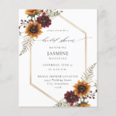 バジェットヒマワリ&ワイルドフラワーフローラブライダルシャワー (正面)