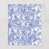 バジェットビクトリアンブルーブライダルシャワー招待 (裏面)