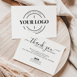 バジェットビジネスロゴ会社カスタムサンキューカード