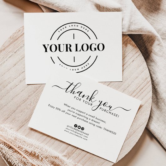 バジェットビジネスロゴ会社カスタムサンキューカード