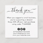 バジェットビジネスロゴ会社カスタムサンキューカード エンクロージャーカード (正面)