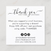 バジェットビジネスロゴ会社カスタムサンキューカード スクエア名刺 (正面)